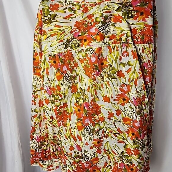 Floral Splash Size 3X Jones New York Button-Up Blouse - Picture 6 of 8